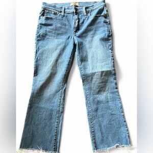 Madewell Kick Out Flare Crop Jeans Size 30 Medium Wash